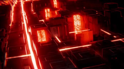 Uhd Abstract Laser Animation In Darkness