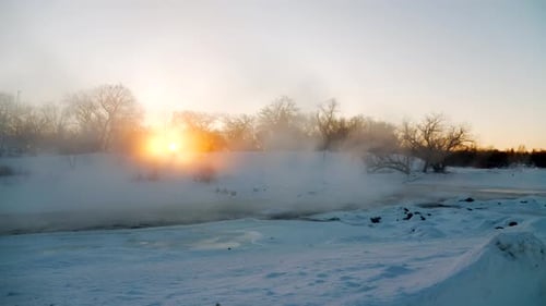 Red River Steam at Sunrise