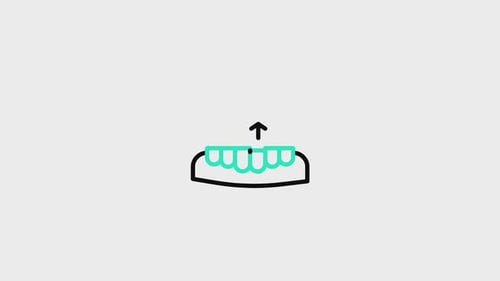 Animiertes Symbol für Zahnextraktion