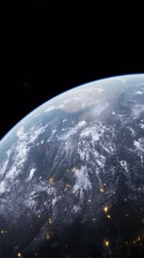 Earth Viewed From Space at Night