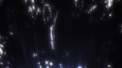 Helle Sterne, Lichtstrahlen, glitzernde Staubpartikel, Weltraumszene, Galaxie, kosmischer Hintergrund, Universum, Explo