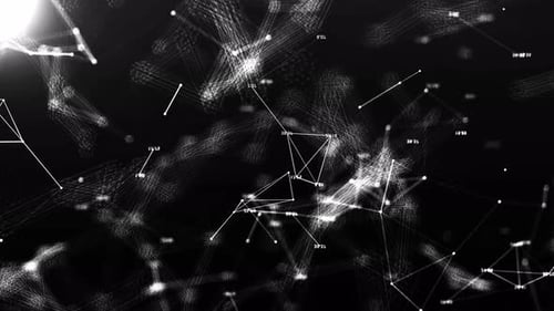 Digital Network .Plexus White Background