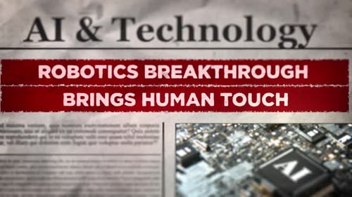Animated Newspaper Headline Reveal: AI and Technology