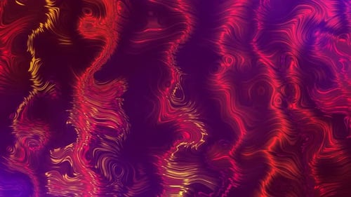 Abstract Flowing Red and Yellow Lines Background Animation