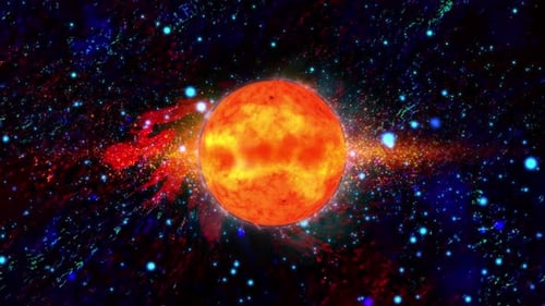 Fluid Cosmic Glowing Sphere Loop Background