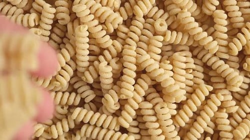 Spiral Pasta Close-Up View