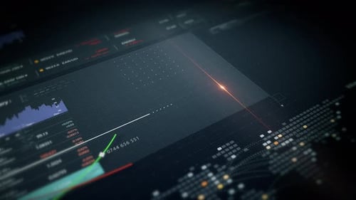 Futuristic Corporate Data Dashboard Interface Animation