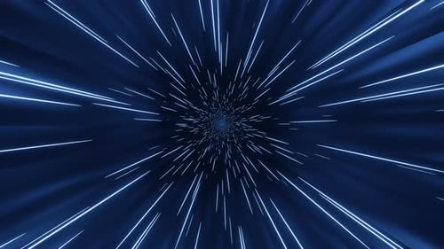 Sci-fi bright glowing neon tunnel seamless loop.