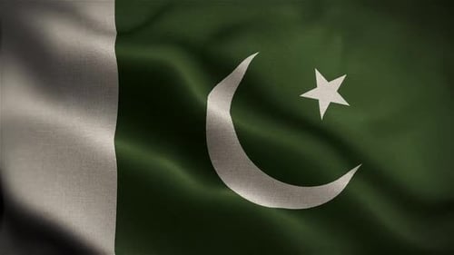 Waving Pakistan National Flag Loop