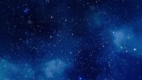 Futuristic Flight Through Starfield and Nebula Space Background