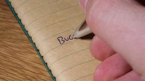Writing a Bucket List in a Notebook