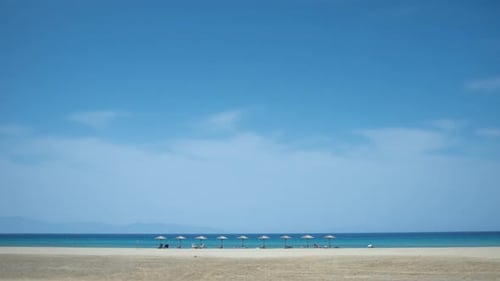 Plage de Maragkas à Naxos