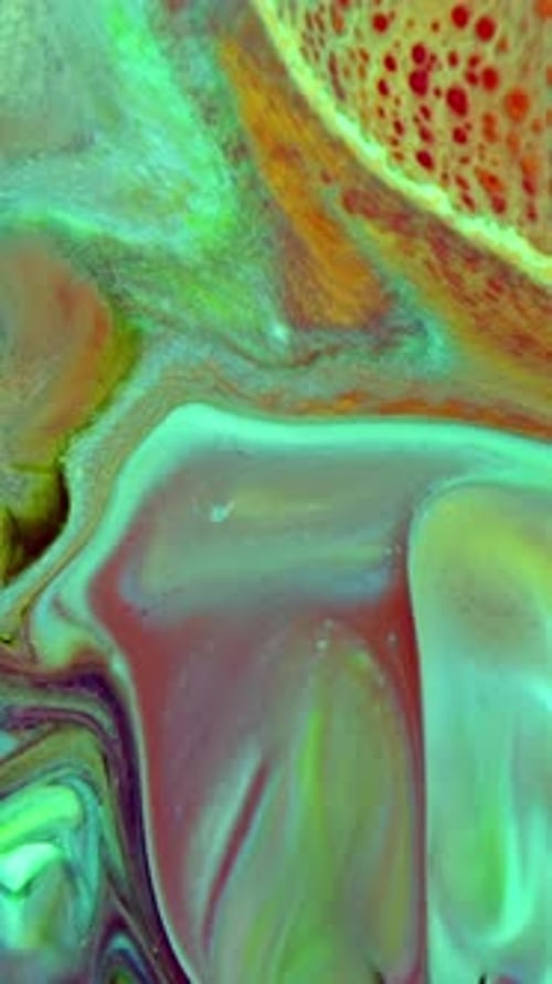 Abstract Motion of Fluid Colors Mixing Together