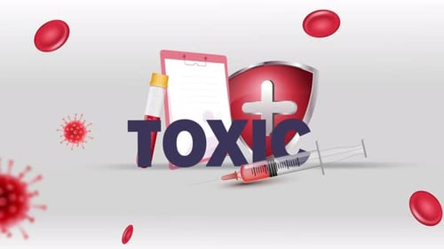 Medical Toxic Infographic Icon Background