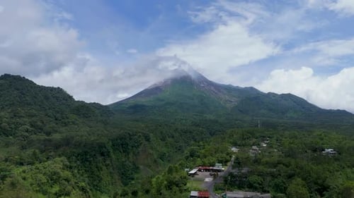 Aerial View of Mount Merapi