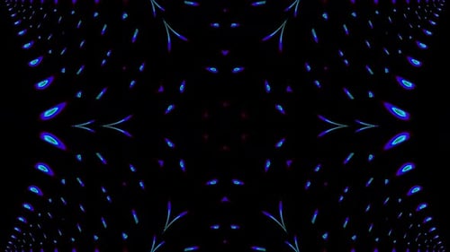 Abstract Neon Tunnel Portal Seamless Loop Background