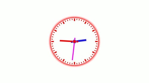 Videomaterial zur Wanduhr, 12-Stunden-Uhr, 4K-Video. Vd1216