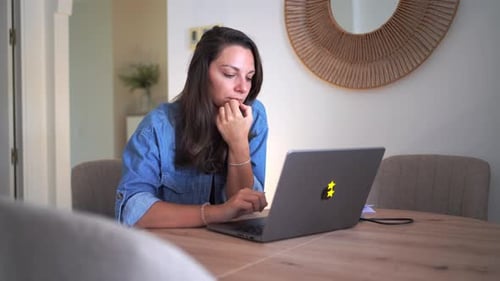 Woman Works From Home, Answers Phone