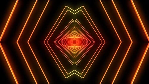 Dynamic neon tunnel vortex pulls you into futuristic digital space