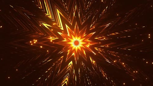 Gold Glowing Flashing Star