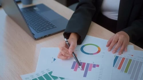 Business Analytics Reviewed by Person in Office