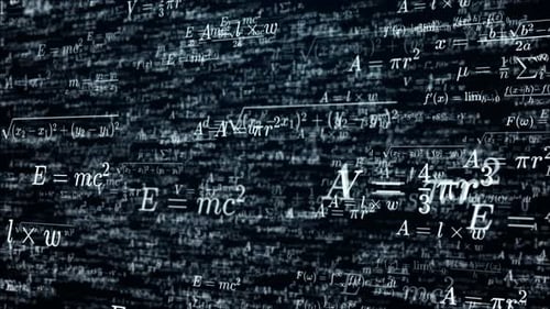 Animationshintergrund für abstrakte mathematische Formeln
