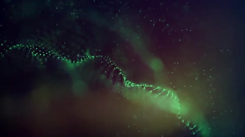 Abstract Fluid Particle Wave Animation Loop