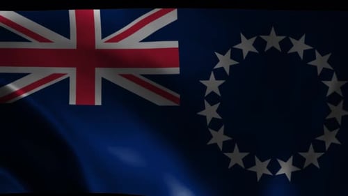 Waving Flag of the Cook Islands Animation
