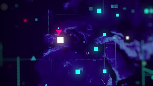 Carte de la Terre, connexion numérique et réseau social