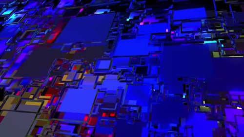 Moving Square Particles Background Animation | HD