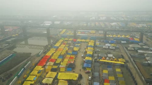 Aerial View of Maha Kumbh Mela
