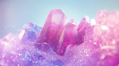 Shimmering Crystal Reveal Animation Background