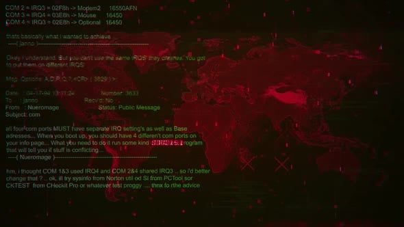 Retro Glitch Hacking Computer Interface Logo Reveal, Distortions Motion ...