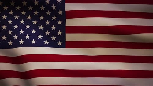 Realistic Waving American Flag Loop