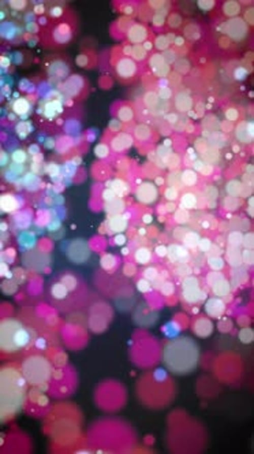 Animated Vertical Pink Blue Bokeh Particles Background