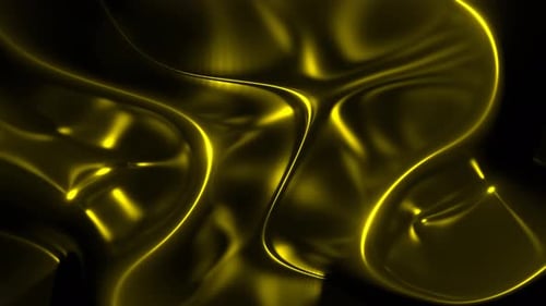 Yellow Abstract Mystical Liquid Metallic Background Vj Loop In 4K