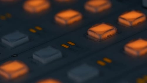 Lautstärkeregler für einen großen professionellen Verstärker für echtes FM-Radio.4K