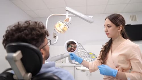 Comprehensive Dental Consultation with Patient in Modern Clinic