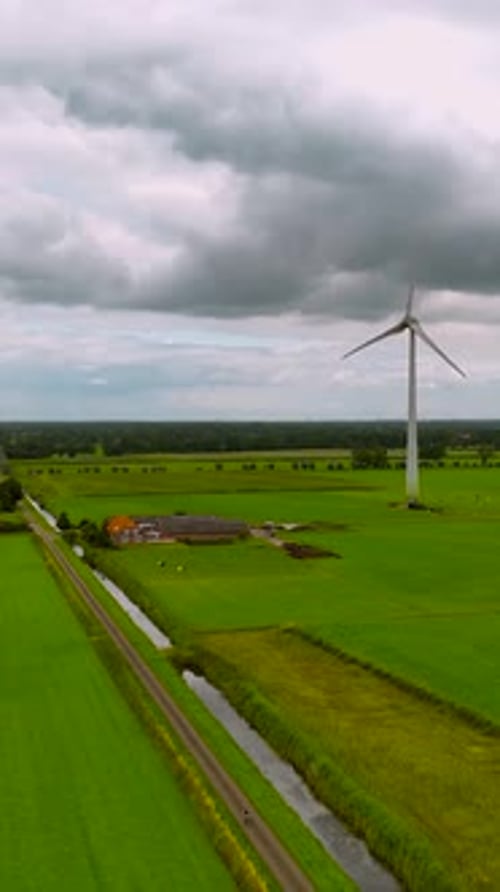 Windmill Turbines Producing Green Energy Hd