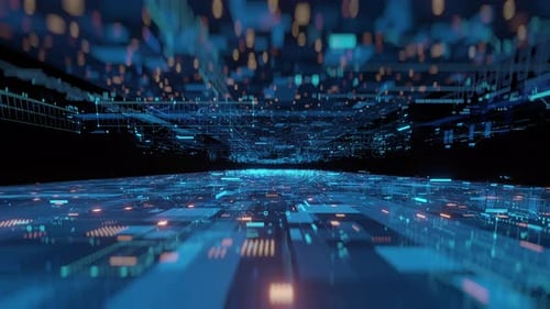 Futuristic Digital Network Data Flow Abstract Background