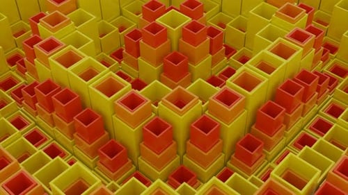 Dynamic Abstract Geometric Cube Grid Loop Background