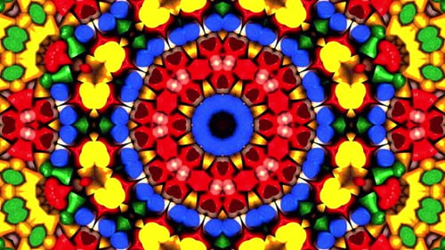 Vibrant Kaleidoscope Mandala Pattern Loop Animation
