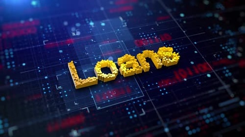 Futuristic Digital Loans Text Animation