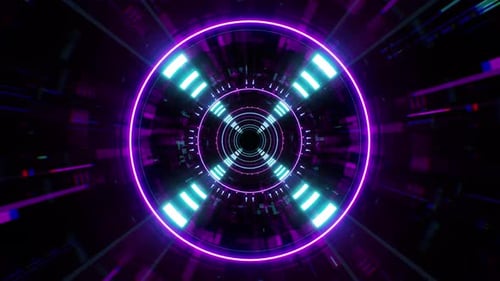 Digital Neon Tunnel