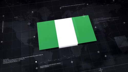 Nigeria-Hintergrund mit Flagge