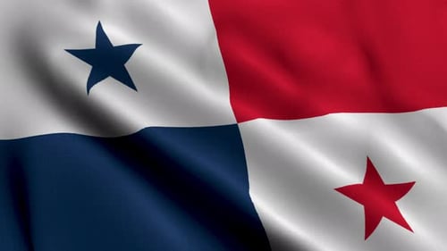 Realistic Waving Panama National Flag Animation