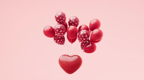 Loop animation of love heart