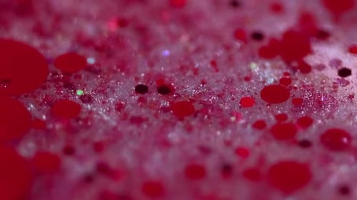 Abstract Red Dots and Glitter Background