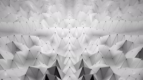 Abstract Geometric White Triangle Wave Motion Background