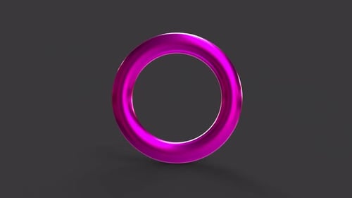 Ring 3d object rotating loop
